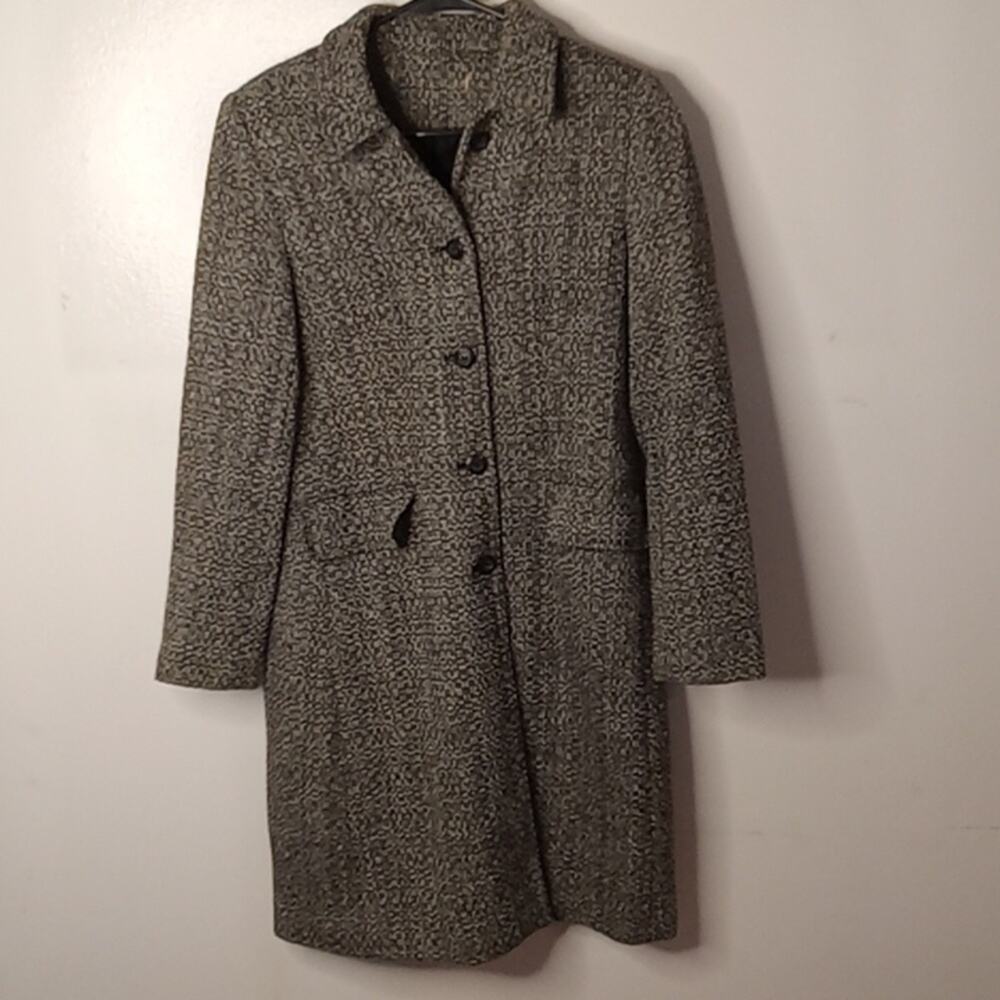 Larry Levin Women's Small Black Pea Coat. Warm, Professional, Minimalist.